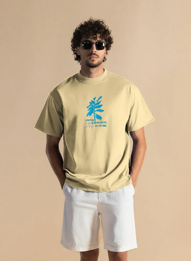 SHAPES CONTRAST PRINTED T-SHIRT